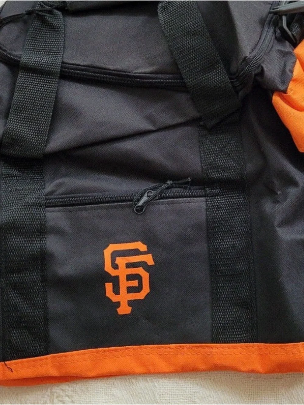 MLB San Francisco Giants Black and Orange Duffel Bag